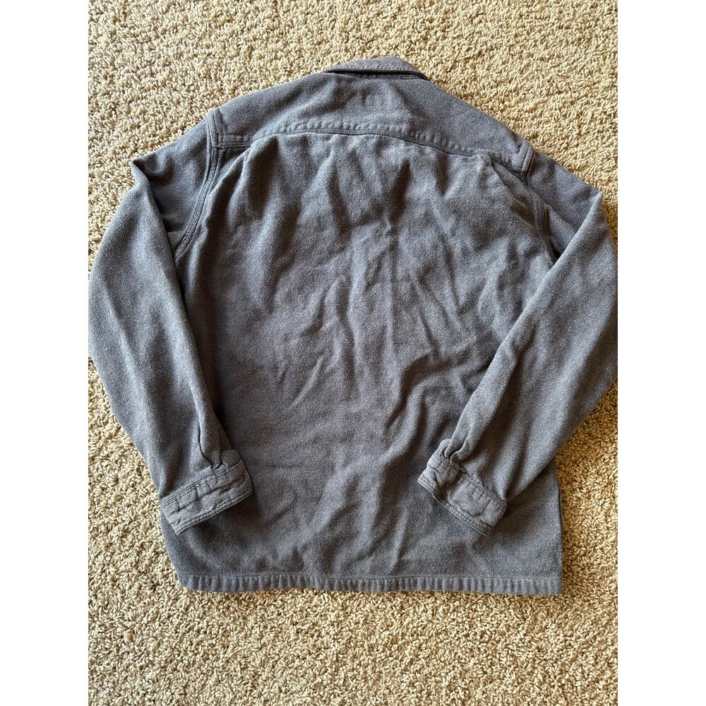 Patagonia Organic Cotton Black Gray Medium Flannel Button Up - Picture 5 of 8